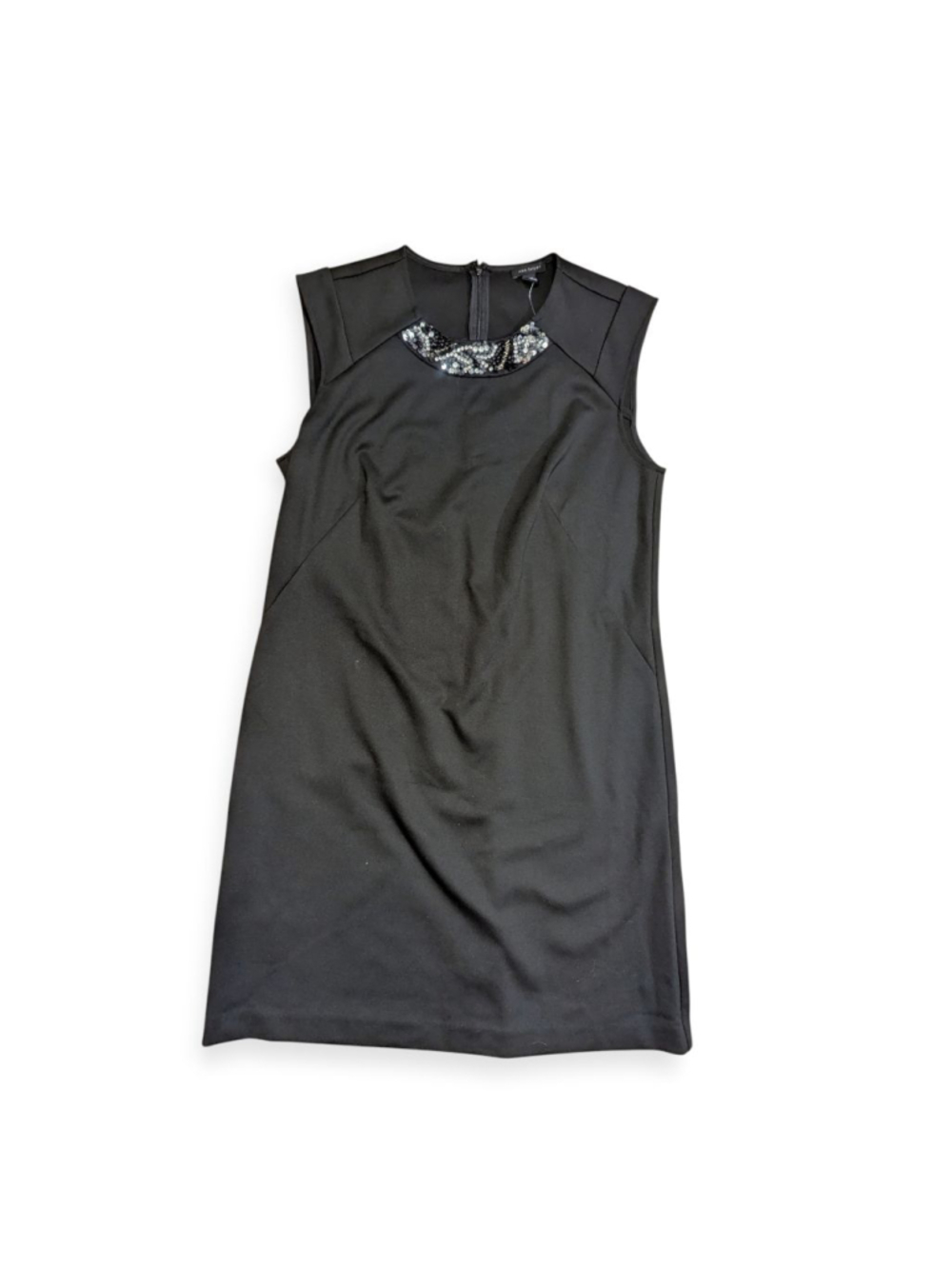 Ann Taylor Black Sleeveless Shift Dress Medium